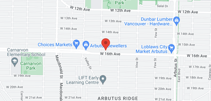 map of 2475 W 16TH AVENUE